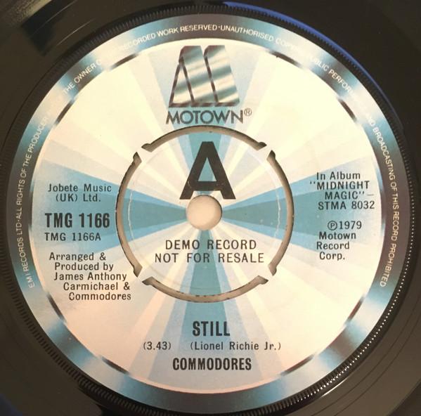 7inch Record COMMODORES - Still TMG1166PROMO Motown 1979 UK Soul/Funk Used