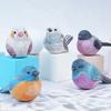Handmade Small Bird Ornament Cute Wooden Bird Figurine Creative Wood Carving Bird  Children's Toys