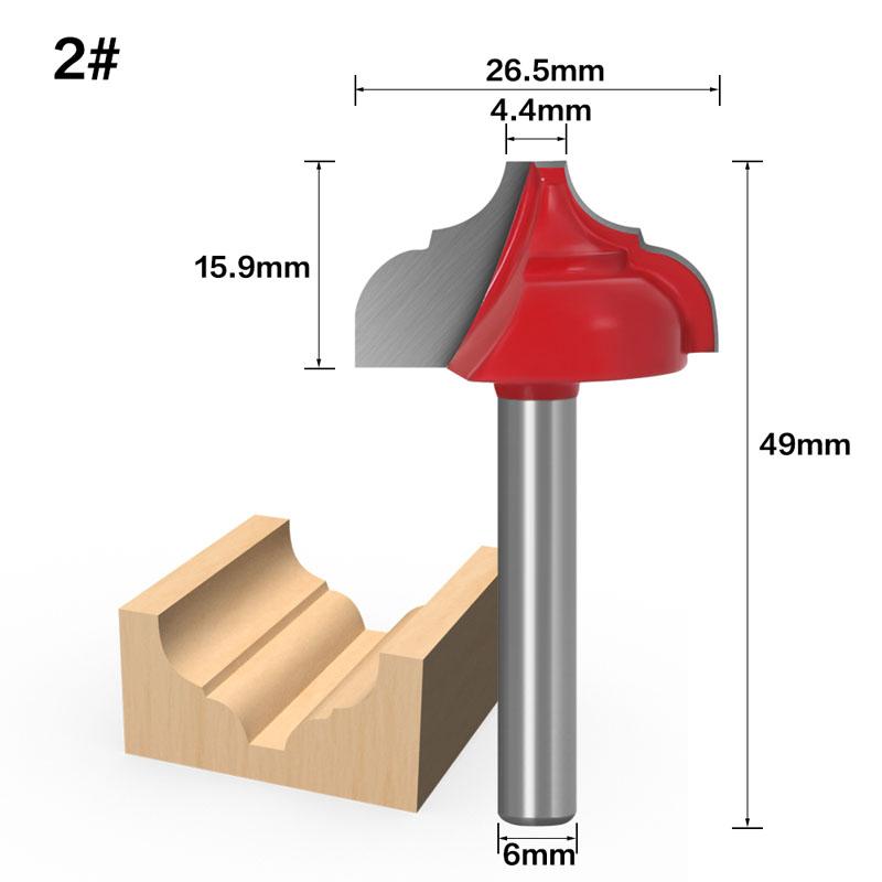 1 шт., 6 мм, деревянная фреза с хвостовиком, прямая торцевая фреза, триммер для чистки, заподлицо, угловая, круглая, коробчатая, инструменты
