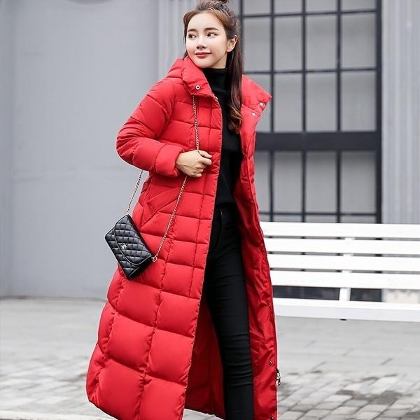 Women's Winter Down Coat Clothes Cotton-Padded Thickening Down Casual Winter Coat Long Jacket Down Parka
