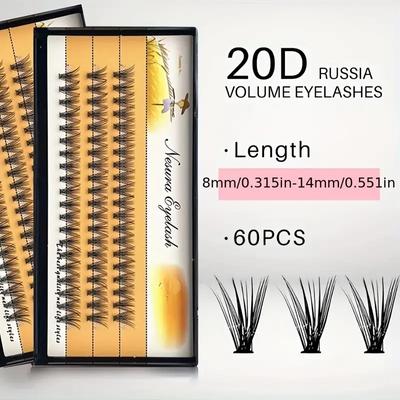 1 коробка/60 10D 20D толщина 0,1/0,07 мм, отдельные наращивание ресниц, кластерные ресницы, натуральные накладные ресницы