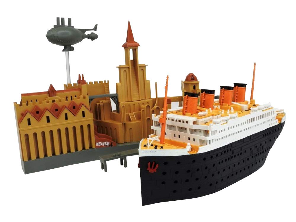 Suyata Титаник с диорамой портового транспортного средства Пластиковая модель & SYTSL-002