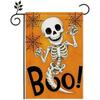 Garden Flag , Funny Skeleton Boo Yard Flag Double Sided Outdoor Decorative Flag for Lawn Patio Porch, Halloween Fall Seasonal Garden Decor