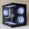 Мини-корпус для игрового ПК mATX с прозрачной боковой панелью для DIY-системы жидкостного охлаждения