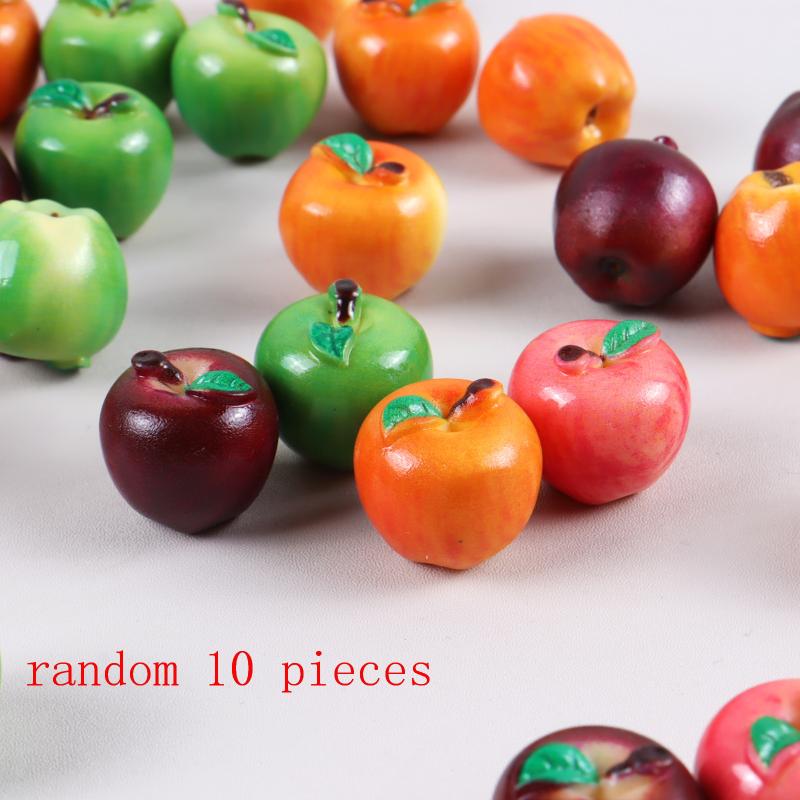 10Pcs Miniature Food Toy Realistic Snake Fruit Pear 3D Fruit Model Diy Dollhouse Accessory Home Decoration