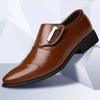 Весна Осень Острый Носок 2024 Тренд Социальная Обувь для Мужчин Кожа Повседневная Высококачественная Мода 39 Одежда Офисные Туфли Мужские
