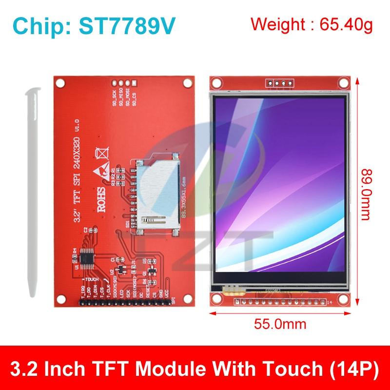3,2-дюймовый TFT LCD сенсорный экранный модуль 240x320 ST7789 ILI9341 LCD дисплей для платы Arduino UNO MEGA2560 С сенсорным экраном / Без сенсорного экрана