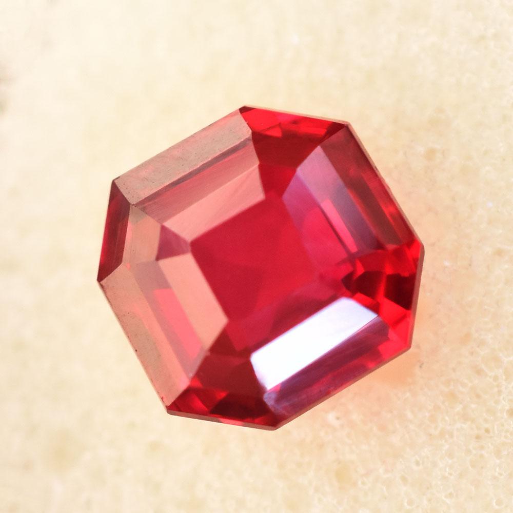 10x10mm Square Shape Natural Red Ruby Loose Gemstone For Mother's Day