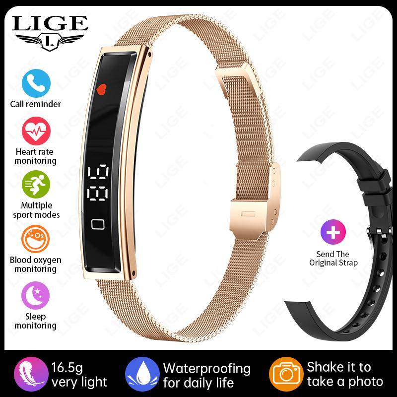 Call Reminder Smart Bracelet Fitness Sleep Tracker Heart Rate Stress HRV Health Monitor Step Counting Sport Smartwatch Band
