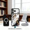 Black Gold Marble Pattern Phone Case Magnetic For iPhone17 16 15 14 13 12 Pro Max For Magsafe Wireless Charging Cover