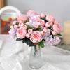 Wedding Decoration Artificial Flowers Peony Hydrangea Rose Wedding Bride Hand Bouquet Home Garden Desktop Flower Arrange Decor
