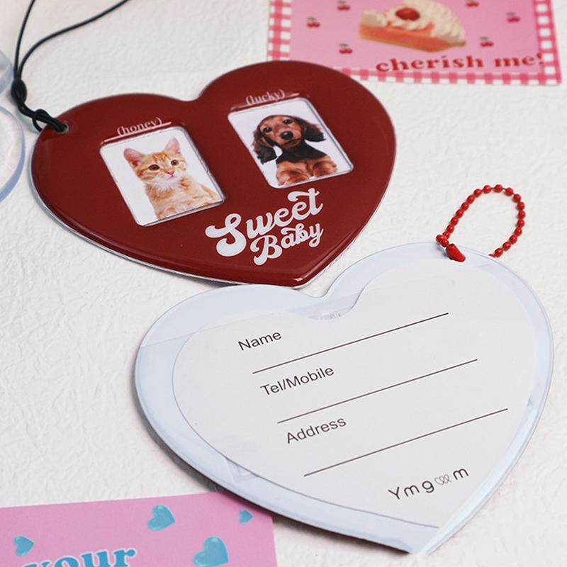 Подвеска для карточек Love Heart Idol, карман для фотографий, защитная пленка для фотокарточек