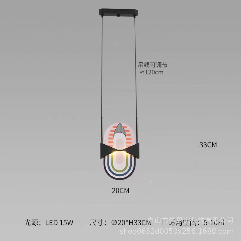 Итальянский дизайн геометрический подвесной светильник Модное искусство подвесной цветной свет Современный интерьер Кухня Гостиная Ресторан спальня