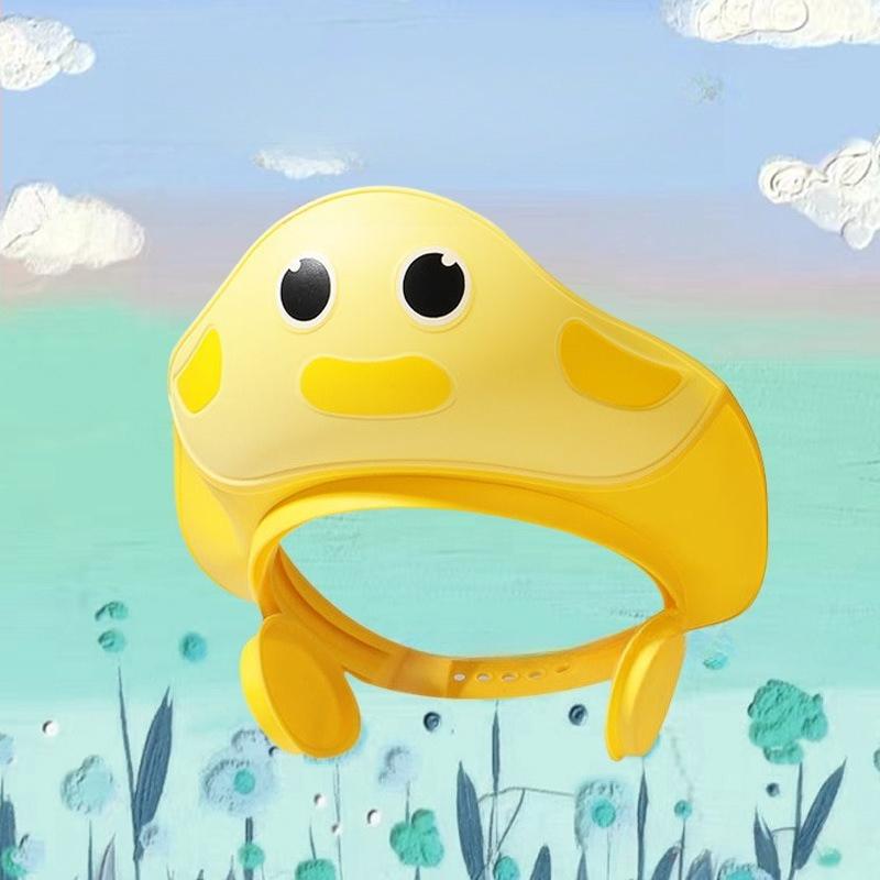 Козырек для мытья головы для детей, Шапочка для душа для детей, Шляпа-козырек для защиты глаз и ушей для детей 0-9 лет, Милая форма делает купание ребенка более веселым