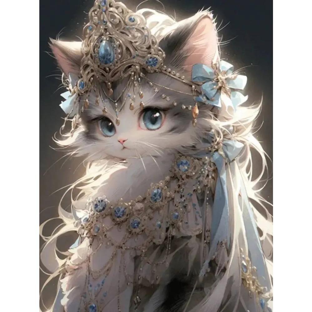 DIY Full Round Diamond Painting Cross Stitch 3D Cute Kitten Animal Scene Home Decorative Art Diamond Painting 5d Diamond Art Painting