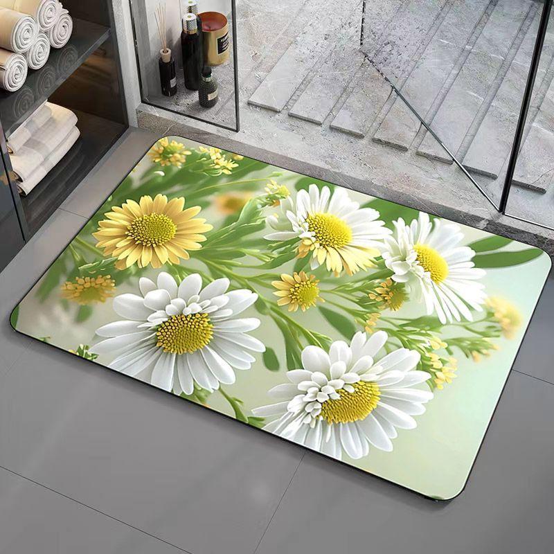 3D расширение ветра трехмерный диатомовый грязевой напольный коврик для ванной комнаты туалета водопоглощающий нескользящий коврик для ног бытового туалета быстросохнущий