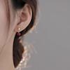Никогда не забывайте красные бобы, чтобы отправить акацию, серьги-гвоздики из киновари, женские серьги-гвоздики с иглами из серебра 925 пробы, нишевые красные классические серьги, серьги в национальном стиле
