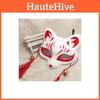 Stylish Japanese Anime Half Face Fox Mask With Artistic Handdrawn Details For Halloween And Cosplay