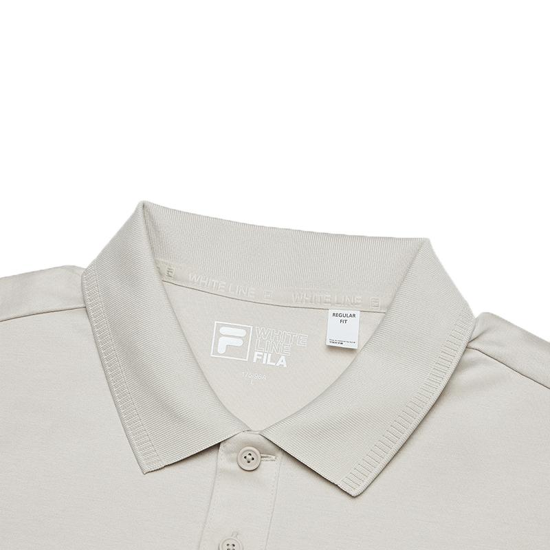 New FILA MODERN HERITAGE Polo Shirt Men's Volcanic Stone Gray F11M528121F-GY