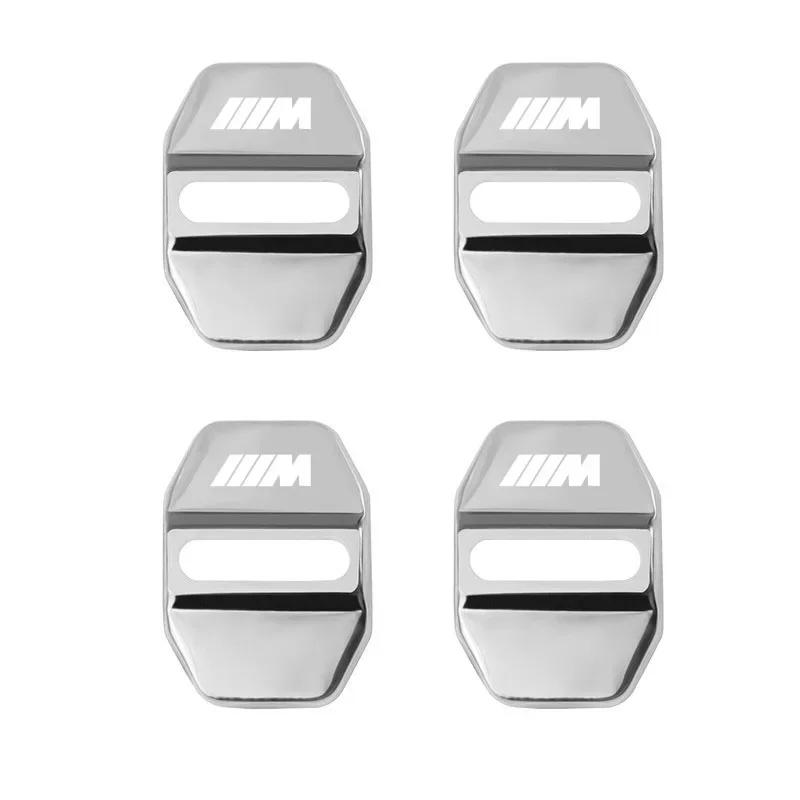 For BMW M E46 E90 E60 ZincAlloy Car Door Lock Buckle Protective Covers Cover Stickers For BMW X1 X2 X3 X5 X4 X6 X7 G30 G20 G32 G11 G12 F40 F30 F20