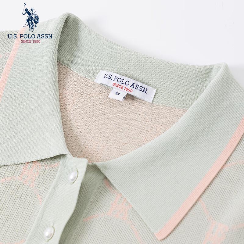 U.S. Polo Assn. Женская летняя прохладная футболка-поло с коротким рукавом