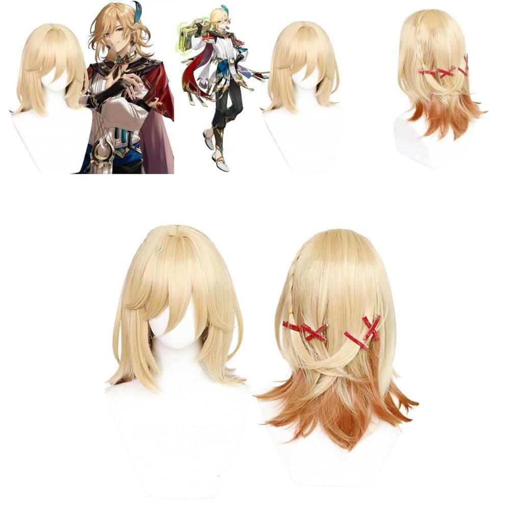 Genshin Impact Kaveh Wig Soft Heat-resistant Synthetic Hairpiece 60cm/23in Length