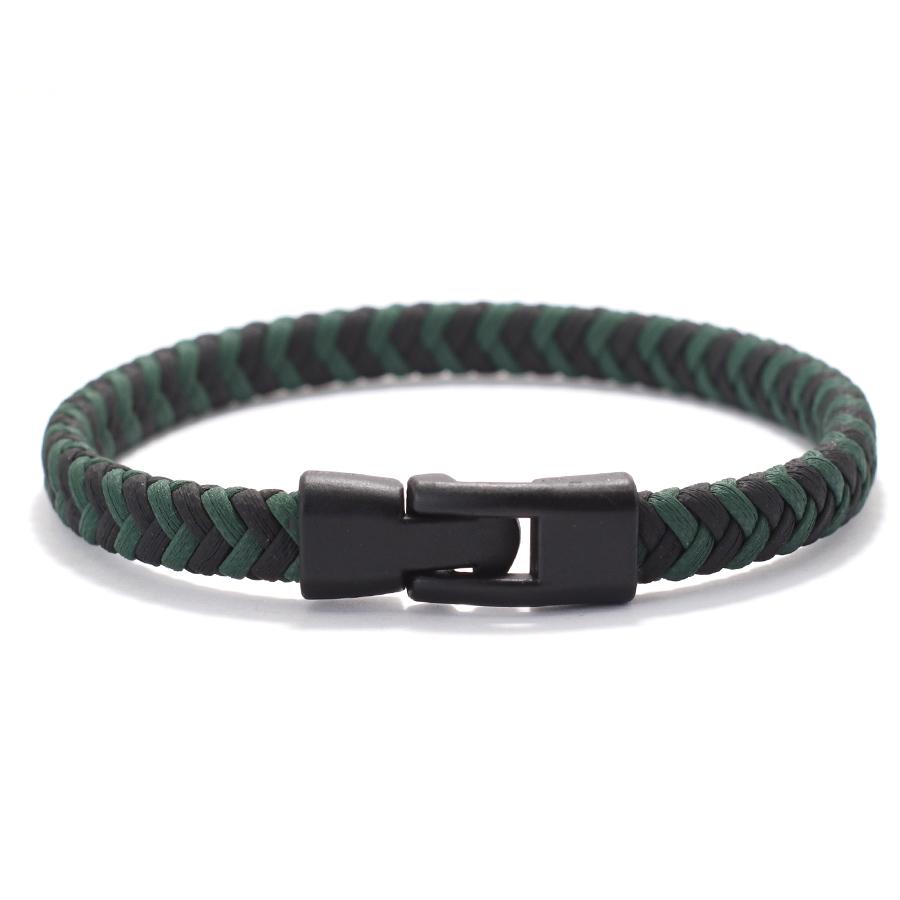 Плетеный кожаный браслет мужской простой крест полосатый искусственная кожа магнитный мужской модный браслет ручной работы ювелирный подарок Homme