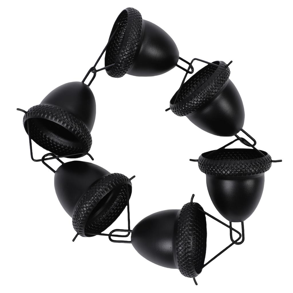 Black Acorn Rain Chain 3.6ft Decorative Rain Catcher Chain for Gutter Downspouts Aluminum Alloy