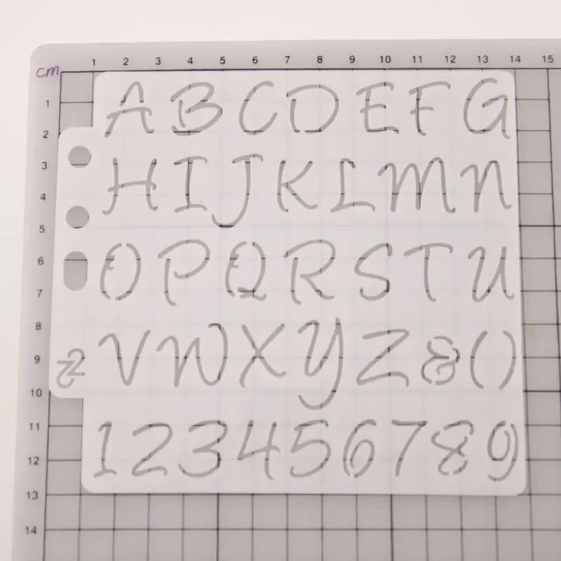 DIY Scrapbooking Embossed Stamped Photo Album Letter Template Template for Painting School Supplies