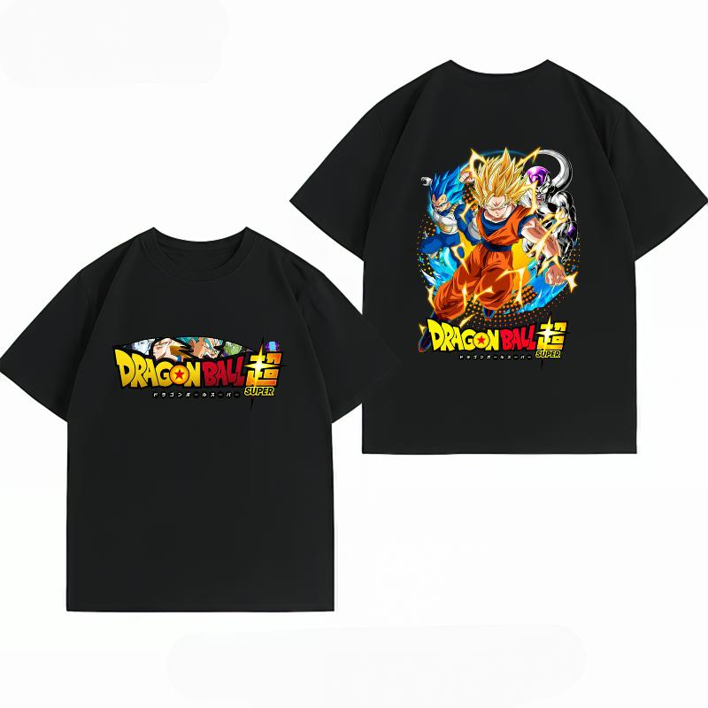 Unisexs Clothing 100 Cotton Summer TShirt Dragon Ball Super Goku Vegeta Frieza Print Unisexs Tops