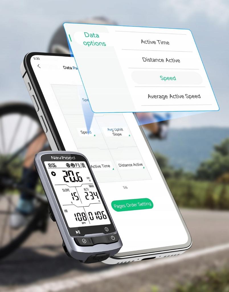 Navihood l4 licznik komputer rowerowy gps bt aplikacja