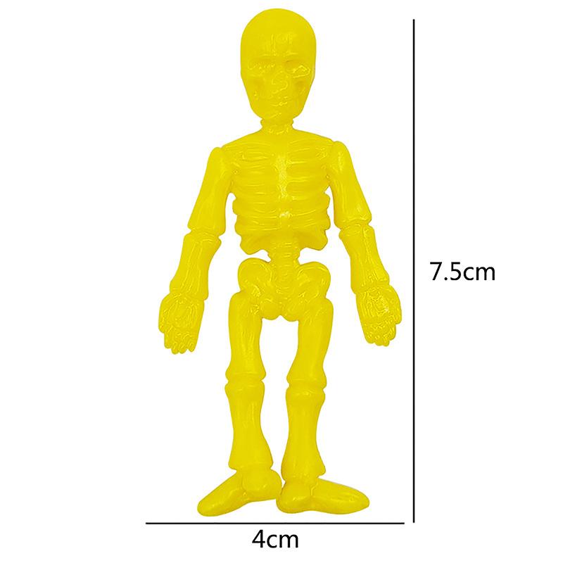 5 шт. Хэллоуин растягивающийся скелет сувениры для вечеринки Tpr мягкая резина зомби ужасы игрушка для снятия стресса Хэллоуин подарки для мужчин и детей