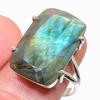 Натуральный лабрадорит драгоценный камень 925 проба серебро ювелирное кольцо размер 9 i1K61