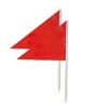 Red Triangular Training Ground Flags with Bamboo Poles