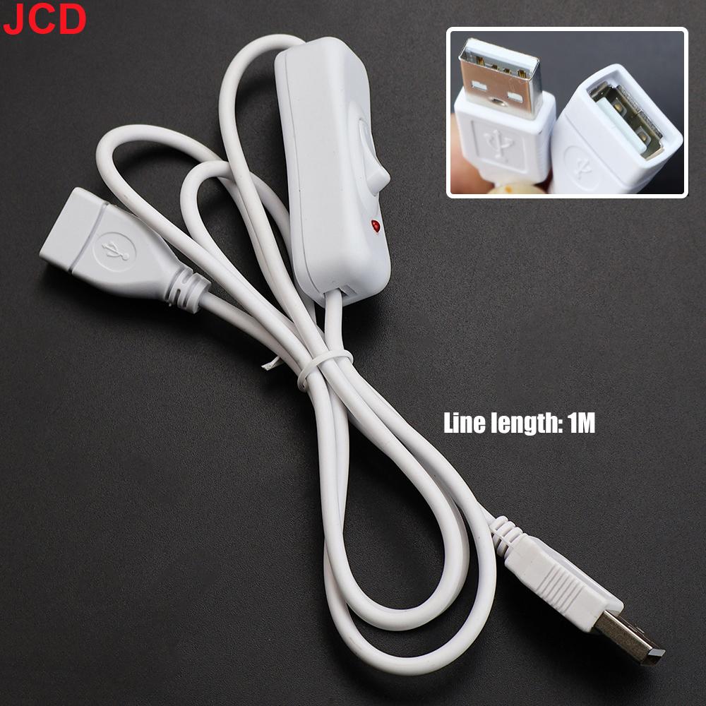 JCD 1pcs 5V Switch Power Supply Wire USB Male to 2 Core Connection Cable 501 Button ON OFF For LED Strip Lamp Bulb Light DIY