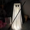 Witch Ghost Decoration Halloween Light-Up Decoration, Spooky Hat Ornament with LED Yard Light, Broom Decor for Outdoor Lawn Porch Holiday Party Large