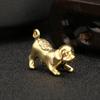 Латунная подвеска в виде собаки, миниатюрная фигурка, скульптура щенка, милые фигурки, крошечная статуя