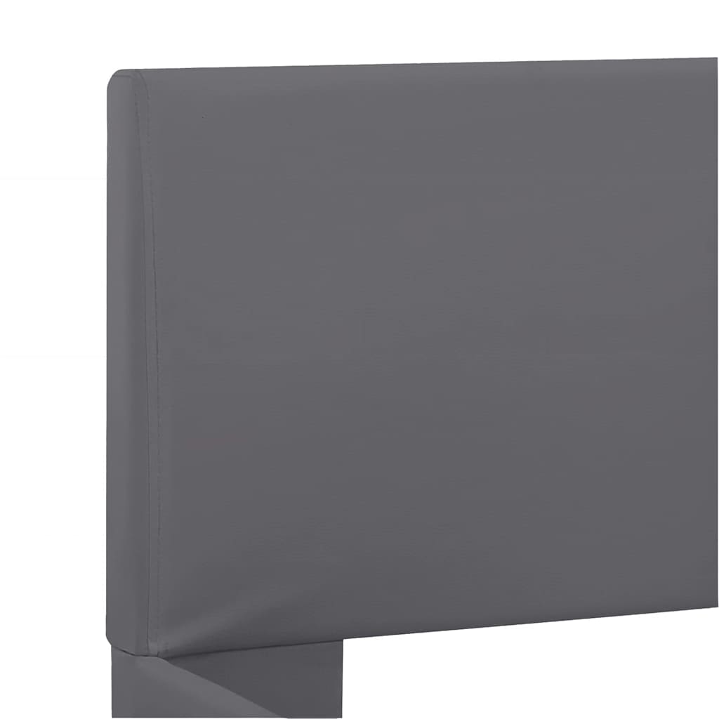 LED Bed Frame in Grey Faux Leather 180x200 cm