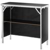 Portable Tradeshow Podium Table, 38.39" x 15.16" x 34.25", Display Exhibition Counter Stand Booth Fair with Wall, Foldable Promotion Retail Bar Table