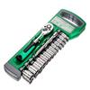 15 Piece Set 1/4 Ratchet Wrench Socket Set Standard 24 Teeth, Including 100MM Extension Rod, Short Socket, Ratchet Wrench