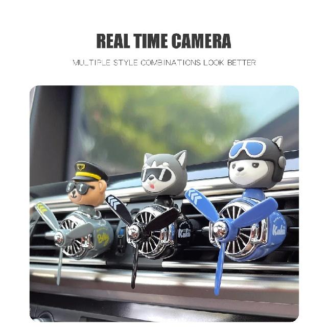 No perfume DIY fragrance head shake rotate propeller plane cool fun dog pilot car air fresheners accessories decoration diffuser