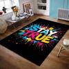 Colorful "Stay True" Art Design Rug Non-slip rug suitable for living room and bedroom sofas