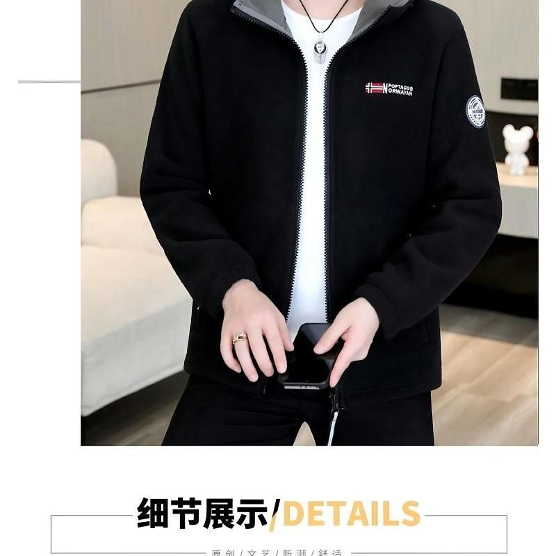 Модная уличная флисовая куртка с защитой от холода, мужская с капюшоном, осенне-зимняя теплая куртка из полар-флиса