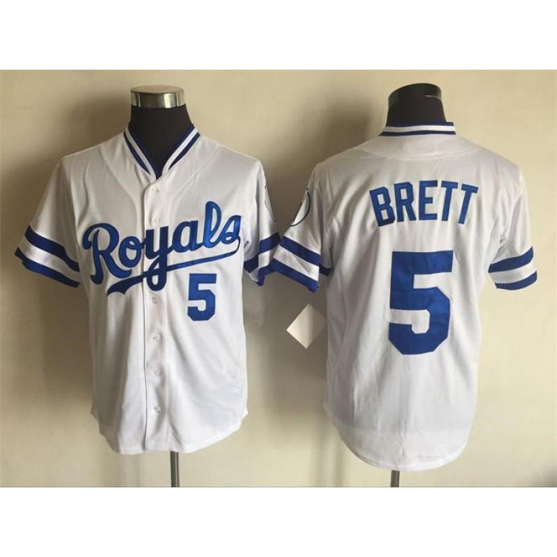 Vintage Kansas City Royals Baseball Jersey Unisex Embroidered Sport Top Cotton Blend Fall Wear