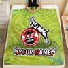 Custom Name 1.FC Köln Flannel Blanket, High Quality Comfortable for All Seasons, Home Decor, Warmth and Comfort
