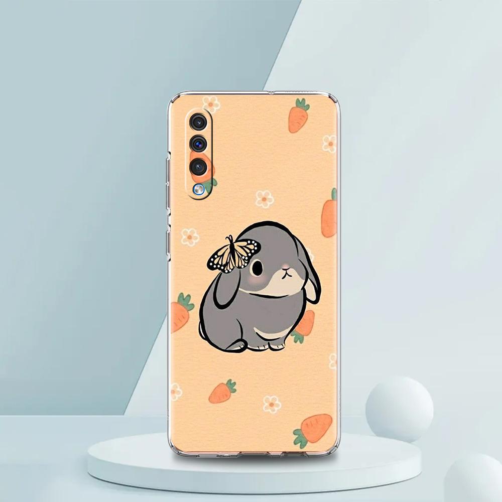 Милый цветной чехол-кролик для Samsung A16 A14 A12 A22 A32 5G A34 A42 A52 A54 A50 A70 A30 A40 A20E A10S A20S A02S A04S A06