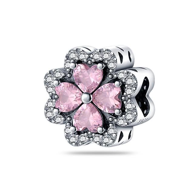 Шарм-бусина из стерлингового серебра 925 пробы в виде тюльпана, цветка лотоса, ловца снов для браслета, колье, DIY украшений, подарков