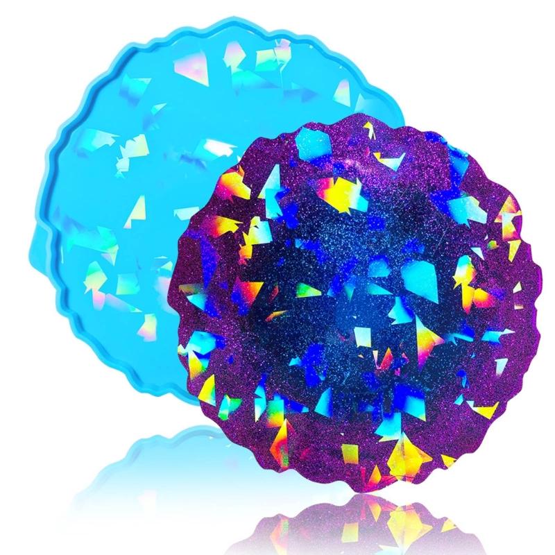 Irregular Shape Tray Molds Earring Jewelry Storage Tray Holographic Resin Mold Plate Dish Container Resin Mold