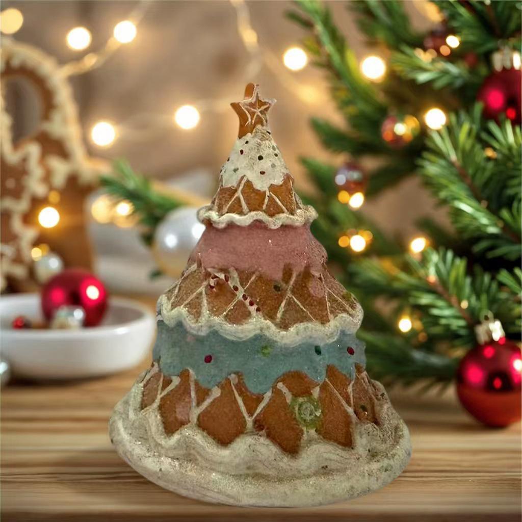 Small Christmas Tree Desktop Ornaments Scene Arrangement