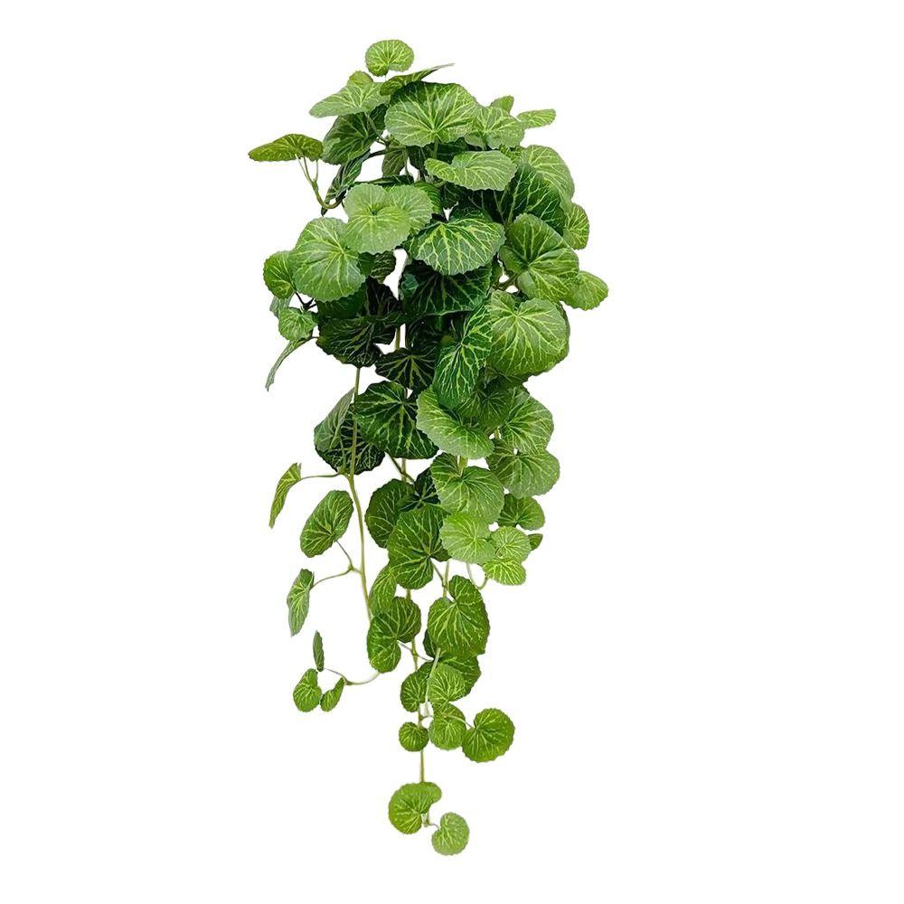 Украшение для дома Искусственные листья бегонии Зеленая настенная подвеска Венок Креативная растительная стена